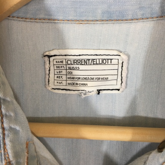 Current Eliot The Perfect Shirt Light wash Medium - Picture 7 of 8